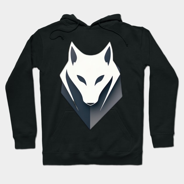 Frost Moon Wolf Shadow Hoodie by 2088DesignLab